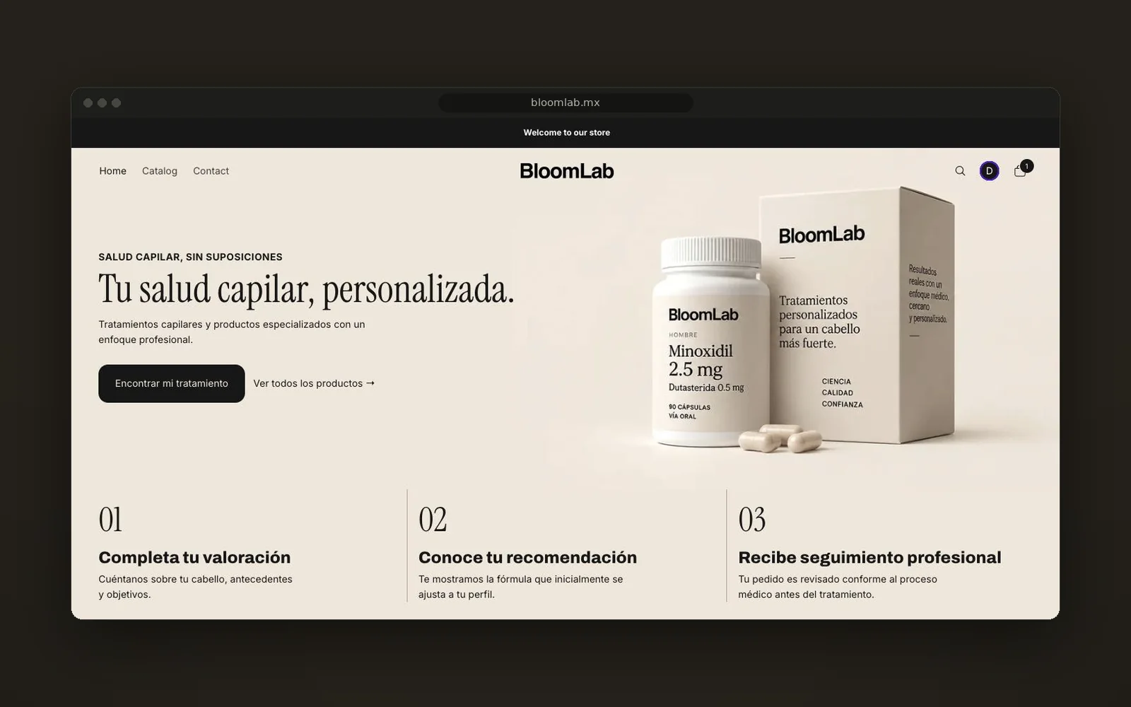 Página de inicio de BloomLab